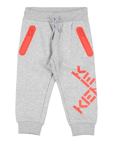 KENZO KIDS Pantalone Grigio 100% Cotone, Elastan