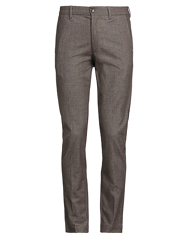 LIU •JO MAN Casual pants Dark brown 50% Cotton, 32% Polyester, 15% Viscose, 3% Elastane