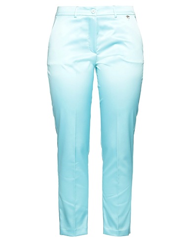 GAI MATTIOLO Casual pants Turquoise 95% Polyester, 5% Elastane