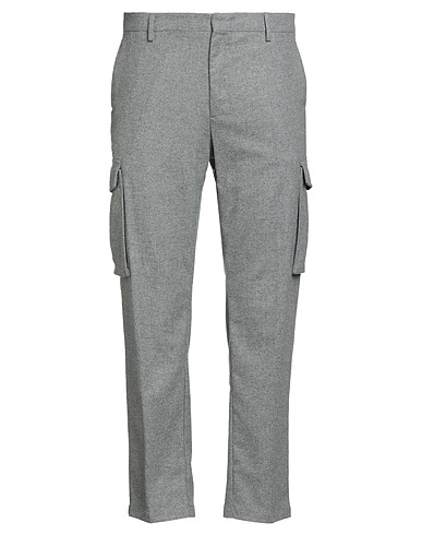 LIU •JO MAN Casual trouser Grey 68% Virgin Wool, 30% Polyester, 2% Elastane