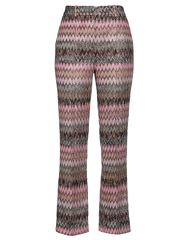 MISSONI Casual trouser Pink 71% Viscose, 22% Metallic fiber, 7% Polyamide