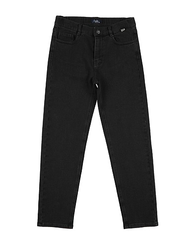 IL GUFO Denim pants Black 88% Cotton, 10% Polyester, 2% Elastane