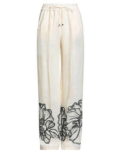 KITON Casual trouser Ivory 100% Linen