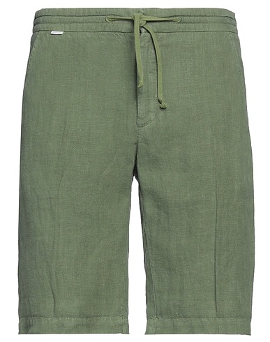 04651/A TRIP IN A BAG Shorts & Bermuda Military green 100% Linen