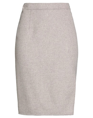 IRIS VON ARNIM Midi skirt Taupe 50% Cashmere, 50% Wool