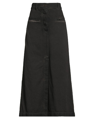 UMA WANG Langer Rock Dunkelbraun 100% Baumwolle