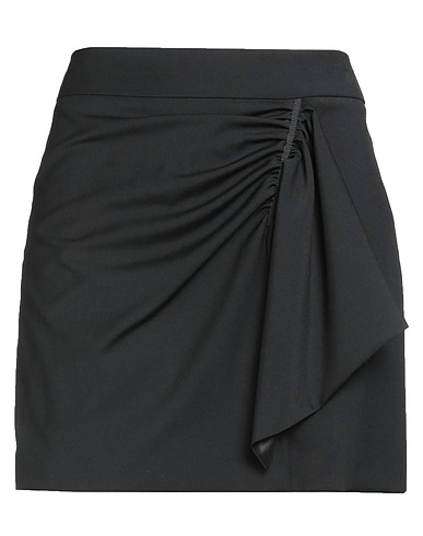 8PM Mini skirt Black 54% Polyester, 44% Wool, 2% Elastane, Viscose