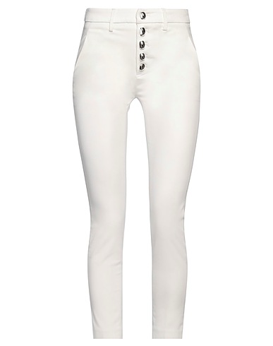 DONDUP Casual trouser White 69% Modal, 28% Cotton, 3% Elastane