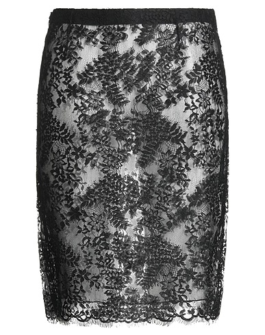SAINT LAURENT Midi skirt Black 59% Polyamide, 41% Viscose