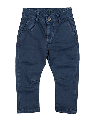 MANUEL RITZ Casual trouser Navy blue 97% Cotton, 3% Elastane