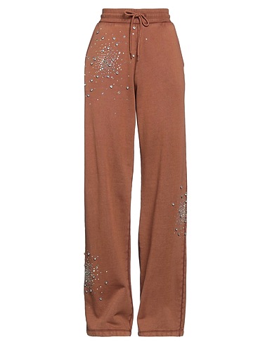 DES_PHEMMES Casual pants Brown 100% Cotton