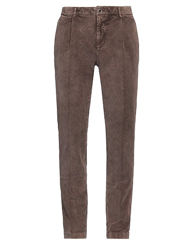 PESERICO Casual trouser Brown 98% Cotton, 2% Elastane