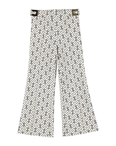 ELISABETTA FRANCHI Casual pants LA MIA BAMBINA Cream 96% Polyester, 4% Elastane