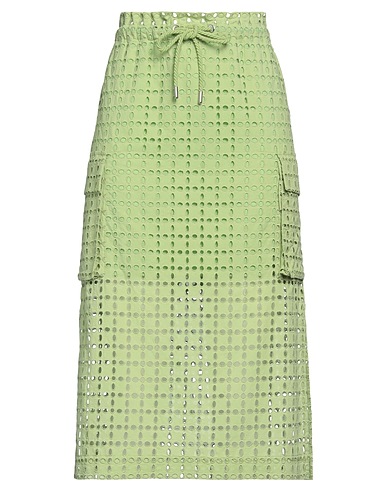 ICE PLAY Midi skirt Light green 60% Cotton, 40% Polyester