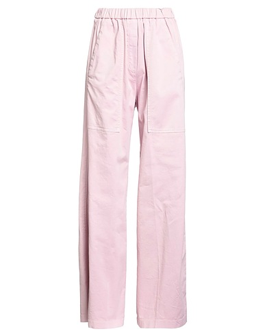 FORTE_FORTE Casual trouser Pink 98% Cotton, 2% Elastane