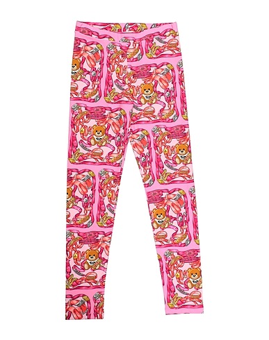 MOSCHINO TEEN Leggings Pink 95% Cotton, 5% Elastane