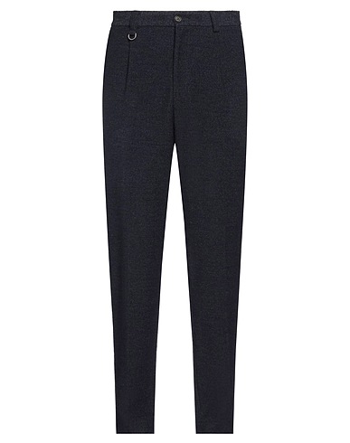 PAOLO PECORA Casual pants Midnight blue 65% Synthetic fibers, 31% Cotton, 4% Wool