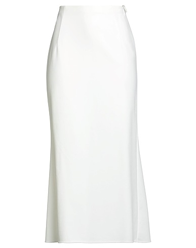 DEL CORE Midi skirt White 65% Viscose, 30% Nylon, 5% Elastane