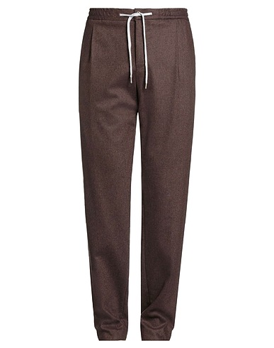 PT Torino Casual trouser Dark brown 90% Virgin Wool, 8% Cashmere, 2% Elastane