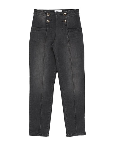 GAëLLE Paris Denim pants Black 99% Cotton, 1% Elastane