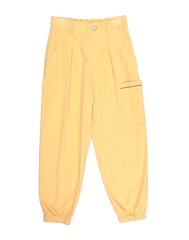 BRUNELLO CUCINELLI Casual trouser Pastel yellow 98% Cotton, 2% Elastane, Brass