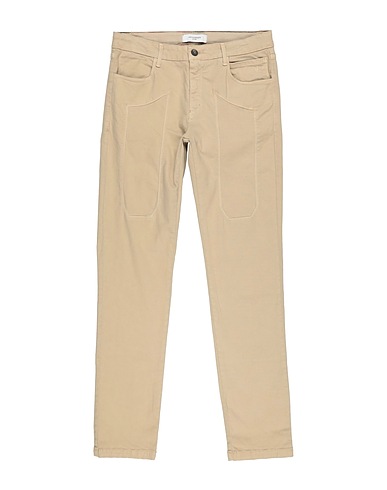 JECKERSON Casual trouser Beige 98% Cotton, 2% Elastane