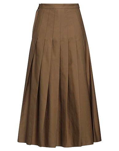 VALENTINO GARAVANI Midi skirt Military green 100% Cotton