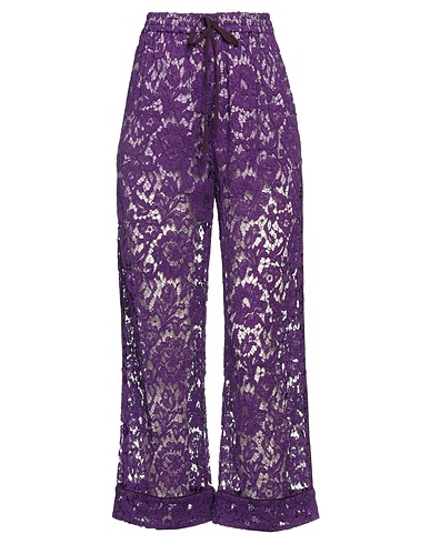 VALENTINO GARAVANI Casual pants Purple 43% Viscose, 34% Cotton, 23% Polyamide, Silk