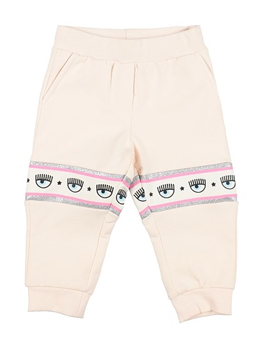 CHIARA FERRAGNI Casual trouser Cream 95% Cotton, 5% Elastane