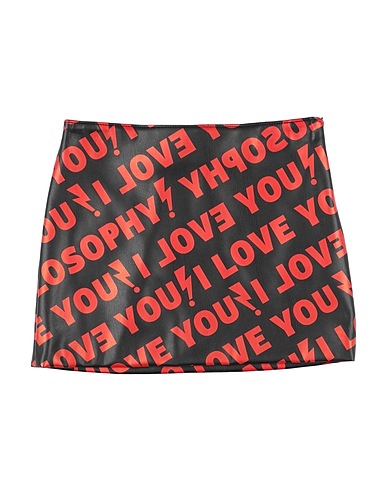PHILOSOPHY di LORENZO SERAFINI Skirt Black 50% Polyester, 50% Polyurethane