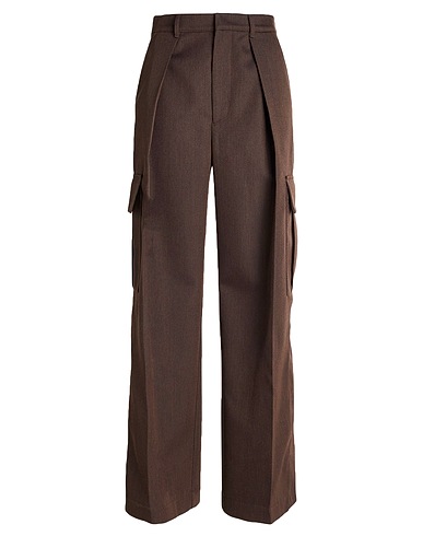 BURBERRY Casual trouser Dark brown 100% Wool