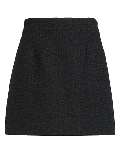 PATOU Mini skirt Black 53% Virgin Wool, 41% Cotton, 6% Polyamide