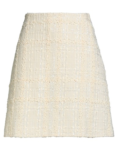 GIAMBATTISTA VALLI Mini skirt Cream 65% Cotton, 35% Polyamide