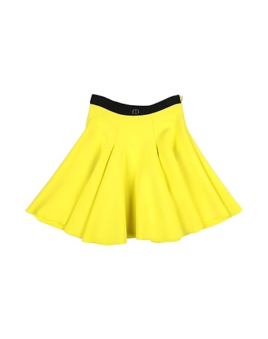 TWINSET Skirt Yellow 76% Viscose, 16% Polyamide, 8% Elastane