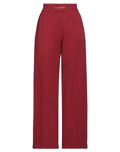 HALFBOY Casual pants Burgundy 100% Cotton