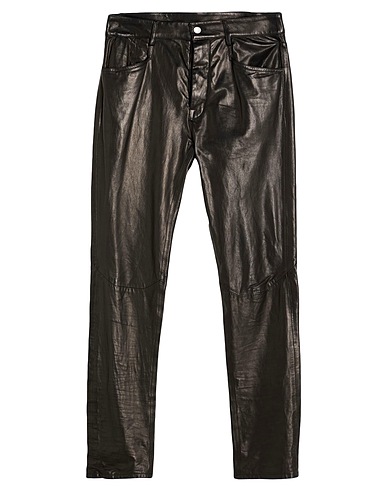 RICK OWENS Casual pants Black 100% Lambskin
