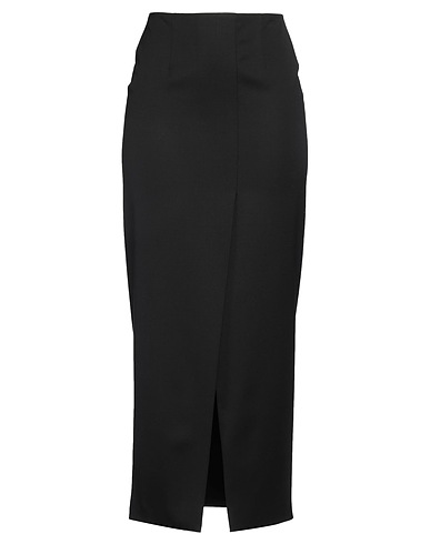 VALENTINO GARAVANI Maxi Skirts Black 98% Virgin Wool, 2% Elastane