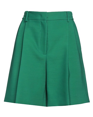 VALENTINO GARAVANI Shorts & Bermuda Green 79% Wool, 19% Silk, 2% Elastane