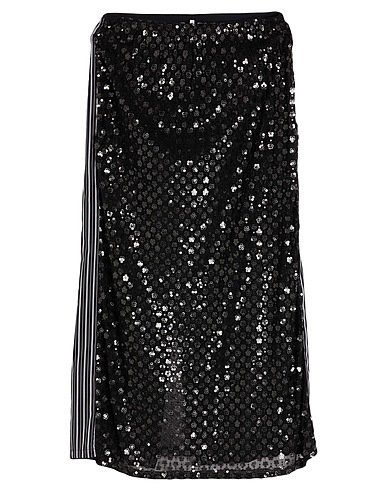 BAUM UND PFERDGARTEN Midi skirt Black 95% Polyester, 5% Elastane