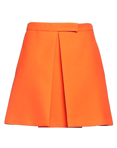 VALENTINO GARAVANI Mini skirt Orange 99% Virgin Wool, 1% Silk