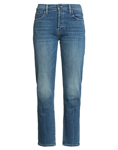 MOTHER Denim trousers Blue 94% Cotton, 5% Polyester, 1% Elastane