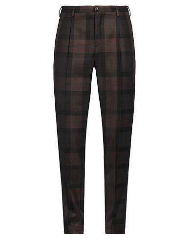 INCOTEX Casual trouser Dark brown 100% Virgin Wool