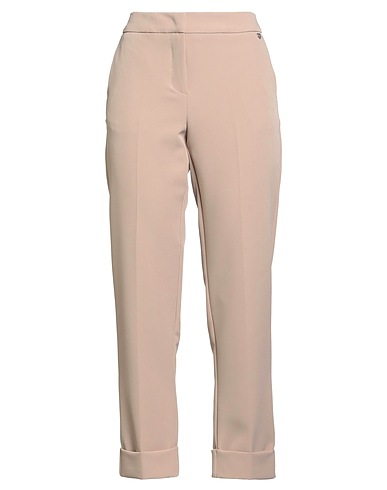 PLEASE Pantalone Beige 89% Poliestere, 11% Elastan