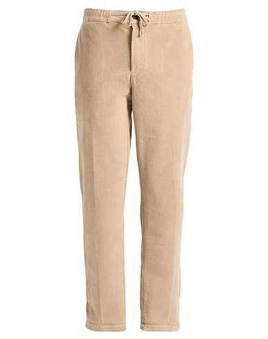 CLARK Casual pants Beige 98% Cotton, 2% Elastane