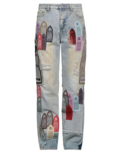 WHO DECIDES WAR Denim trousers Blue 100% Cotton