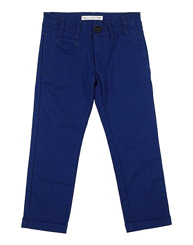 NEILL KATTER Casual trouser Blue 97% Cotton, 3% Elastane