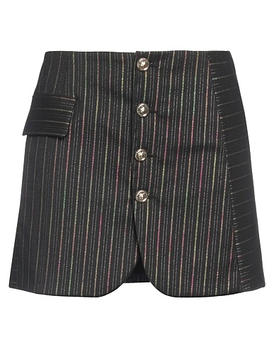 JUST CAVALLI Mini skirt Black 70% Polyester, 22% Viscose, 5% Elastane, 2% Metallic Polyester, 1% Polyamide