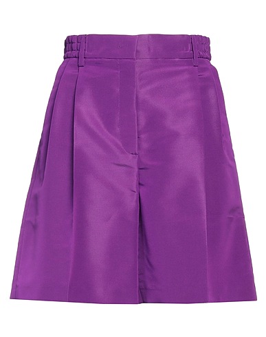 VALENTINO GARAVANI Shorts & Bermuda Purple 100% Silk