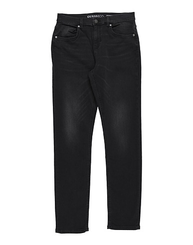 GUESS Denim trousers Black 77% Cotton, 21% Polyester, 2% Elastane