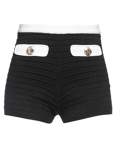 RETROFÊTE ショートパンツ＆バミューダパンツ ブラック レーヨン 60% / ナイロン 32% / 金属 5% / ポリウレタン 3%